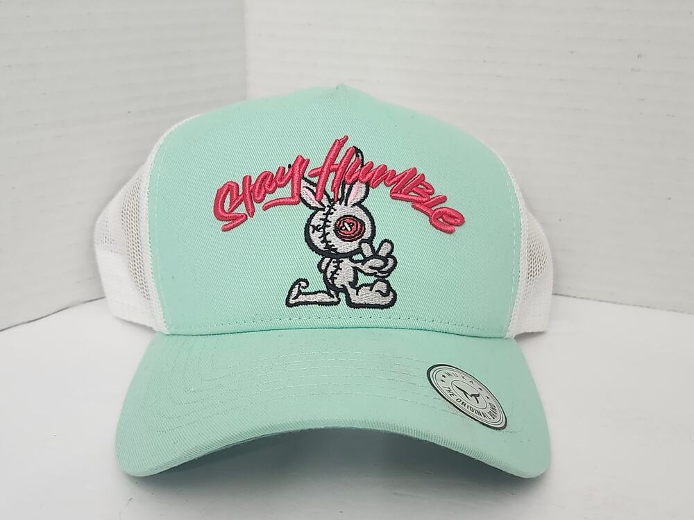 Muka "Stay Humble" Embroidered Mint Green Trucker Snapback Hat